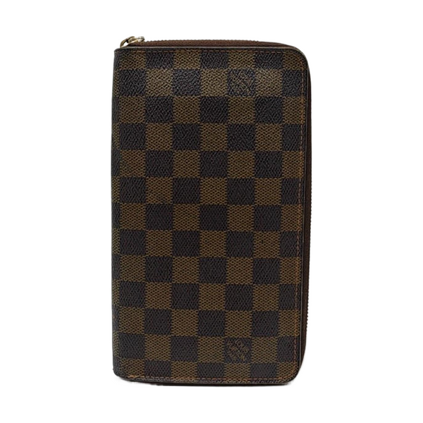 ZIPPY Damier Ebene Coated Canvas Brown Wallet