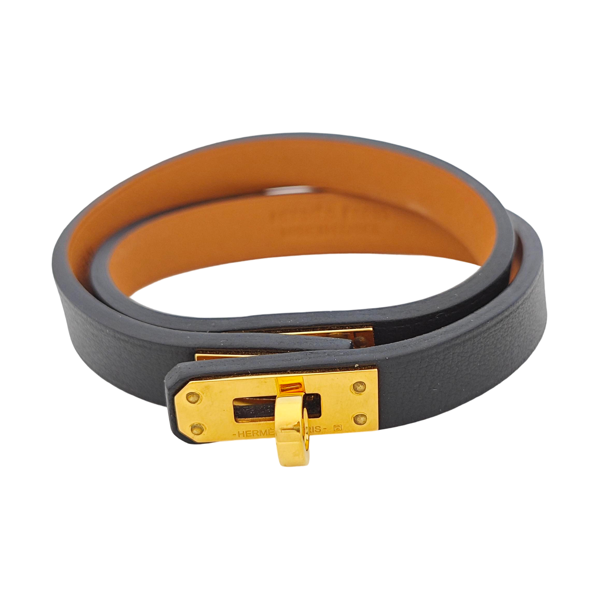 Kelly Gold Plated Black Bracelet