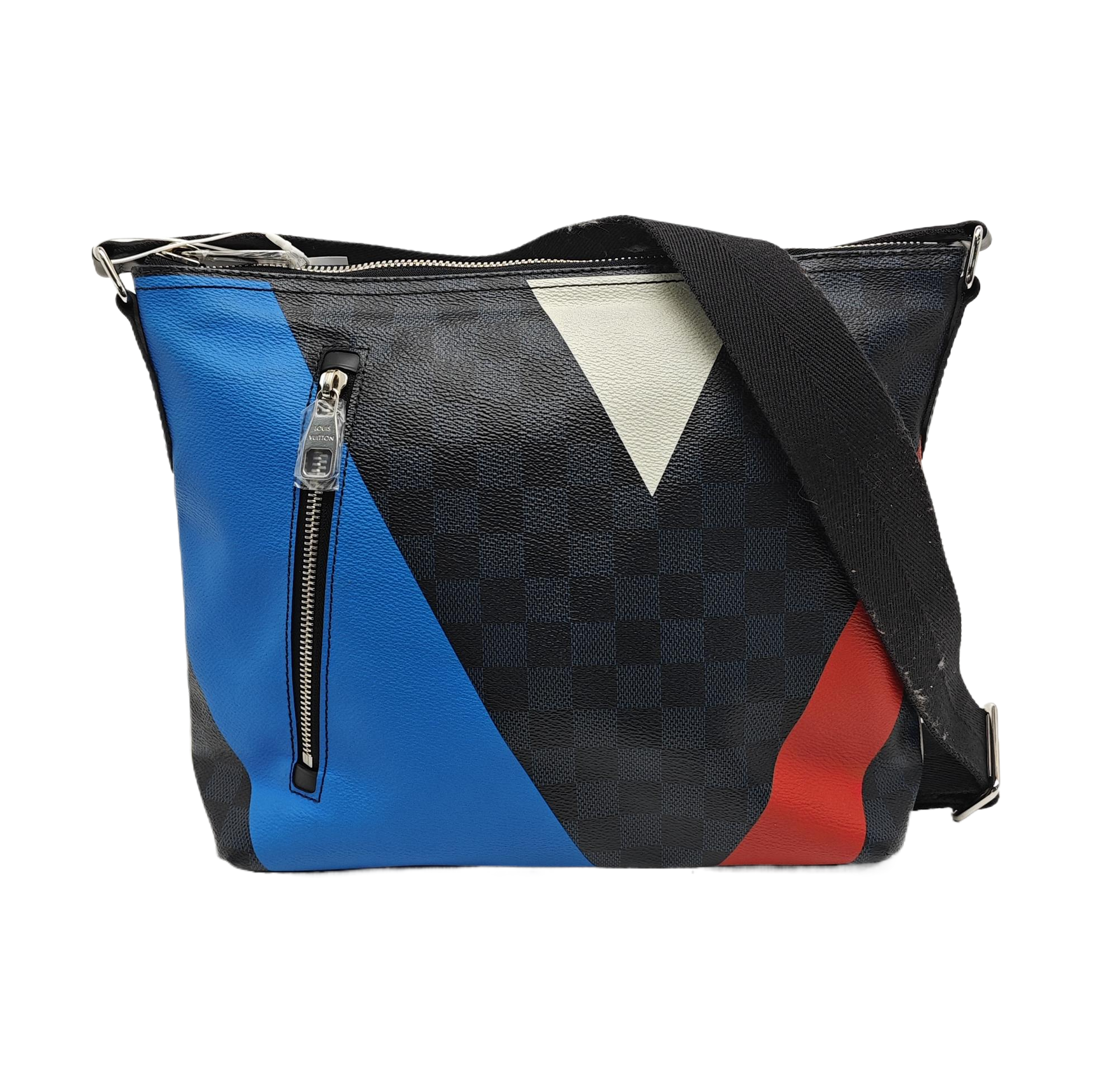 MICK PM Damier Coated Canvas Blue