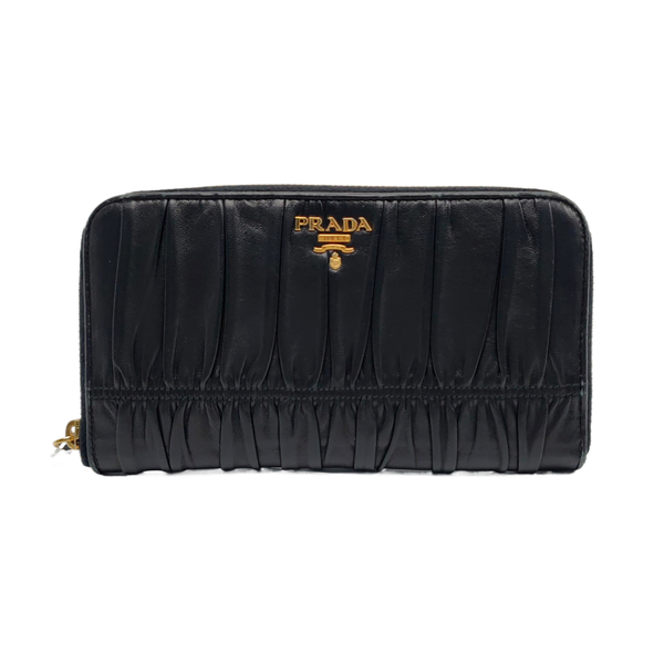 Fold Wallet Lambskin Black Wallet