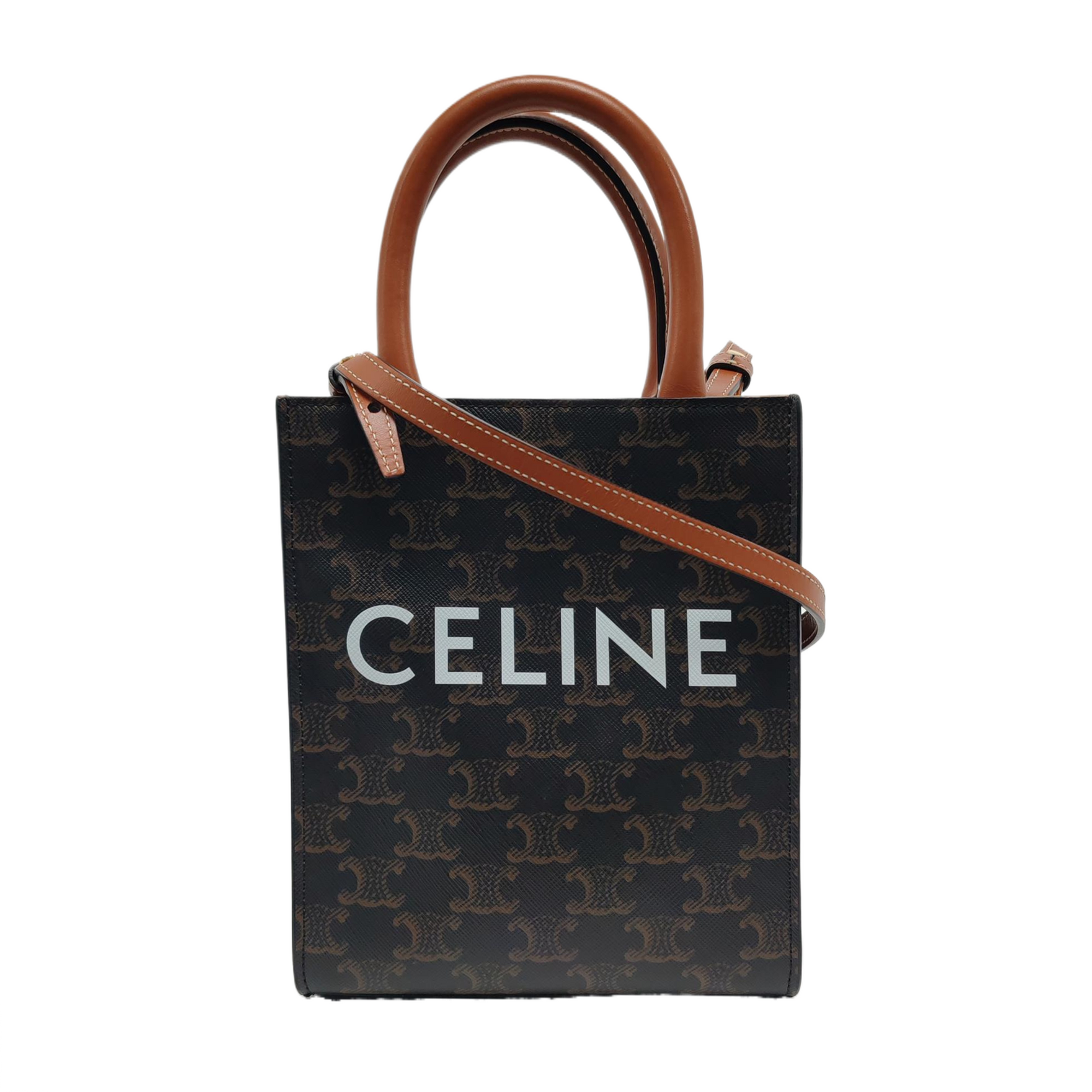 CABAS CELINE Mini Coated Canvas Brown