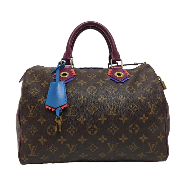 SPEEDY 30 Monogram Coated Canvas Brown