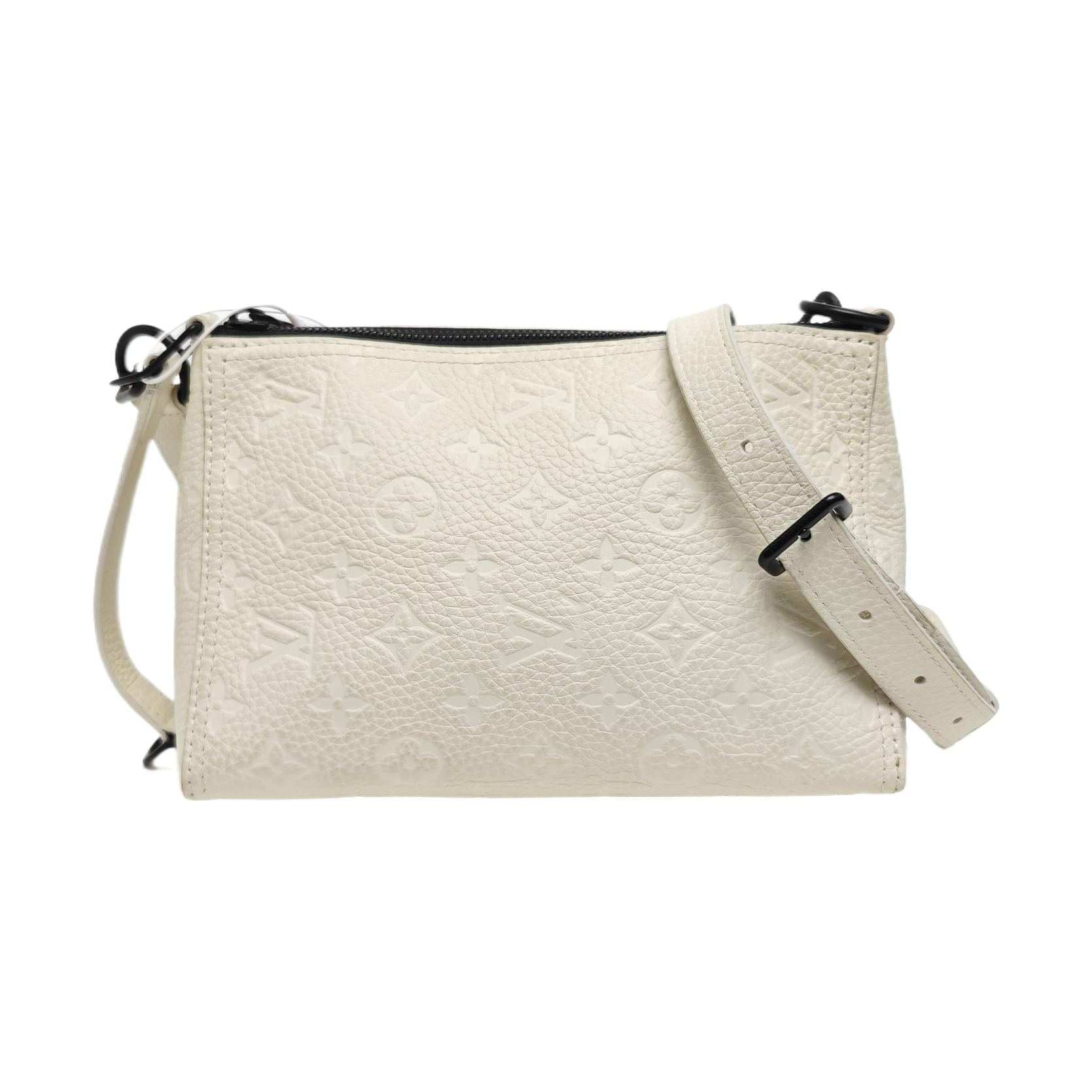 TRIANGLE Monogram Calfskin White
