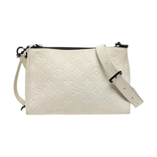 TRIANGLE Monogram Calfskin White