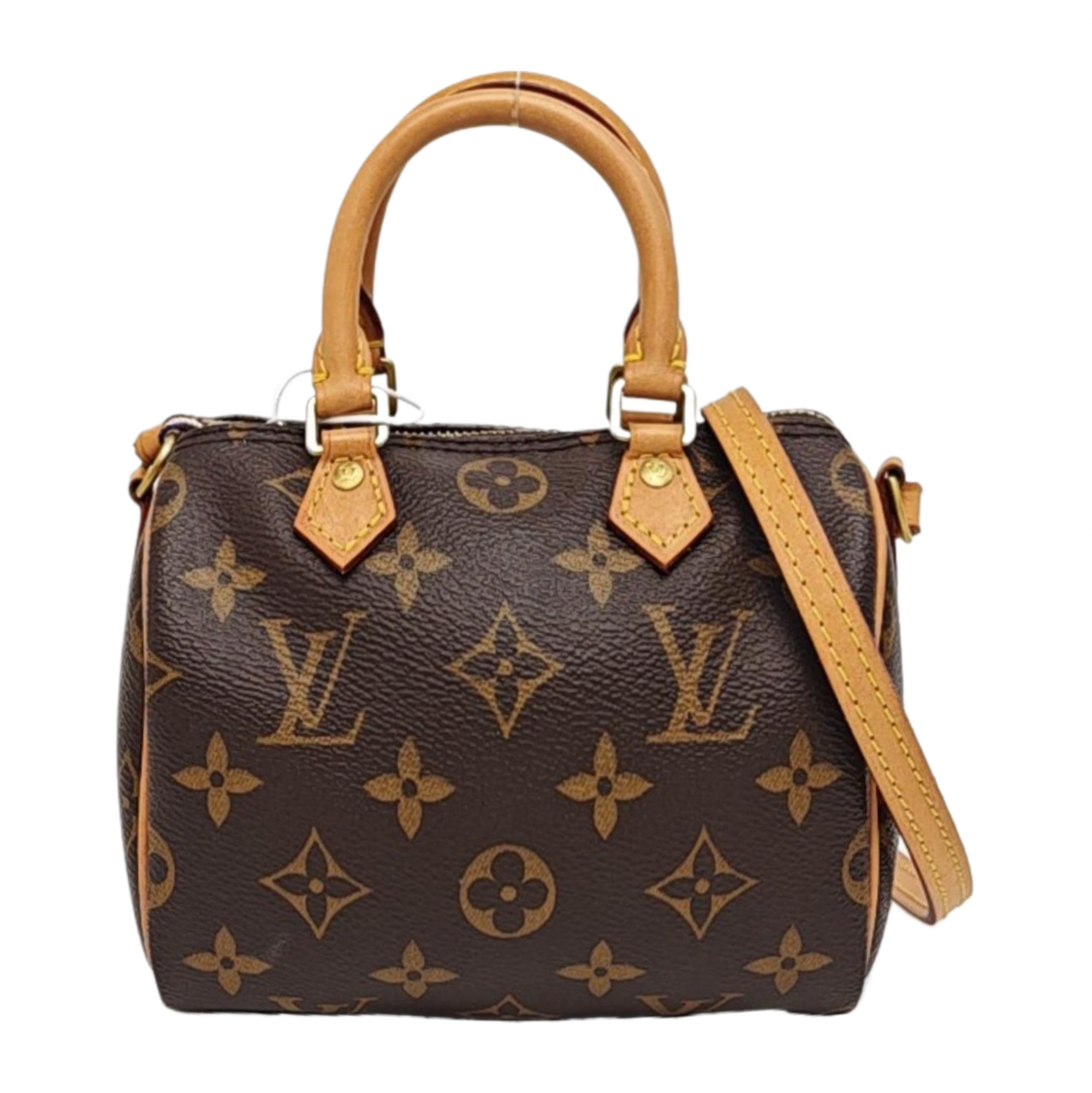 SPEEDY Nano Monogram Coated Canvas Brown