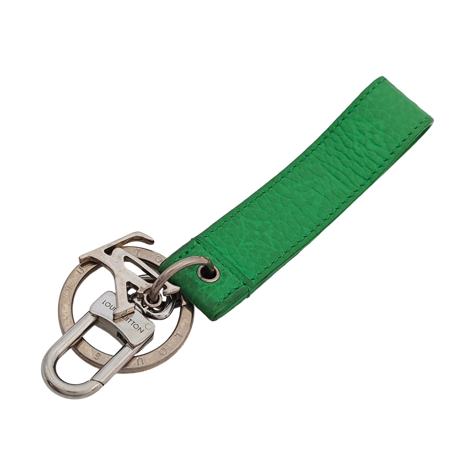 Leather Bag Charm Green