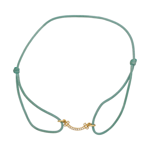 Tiffany T Fabric Blue Bracelet