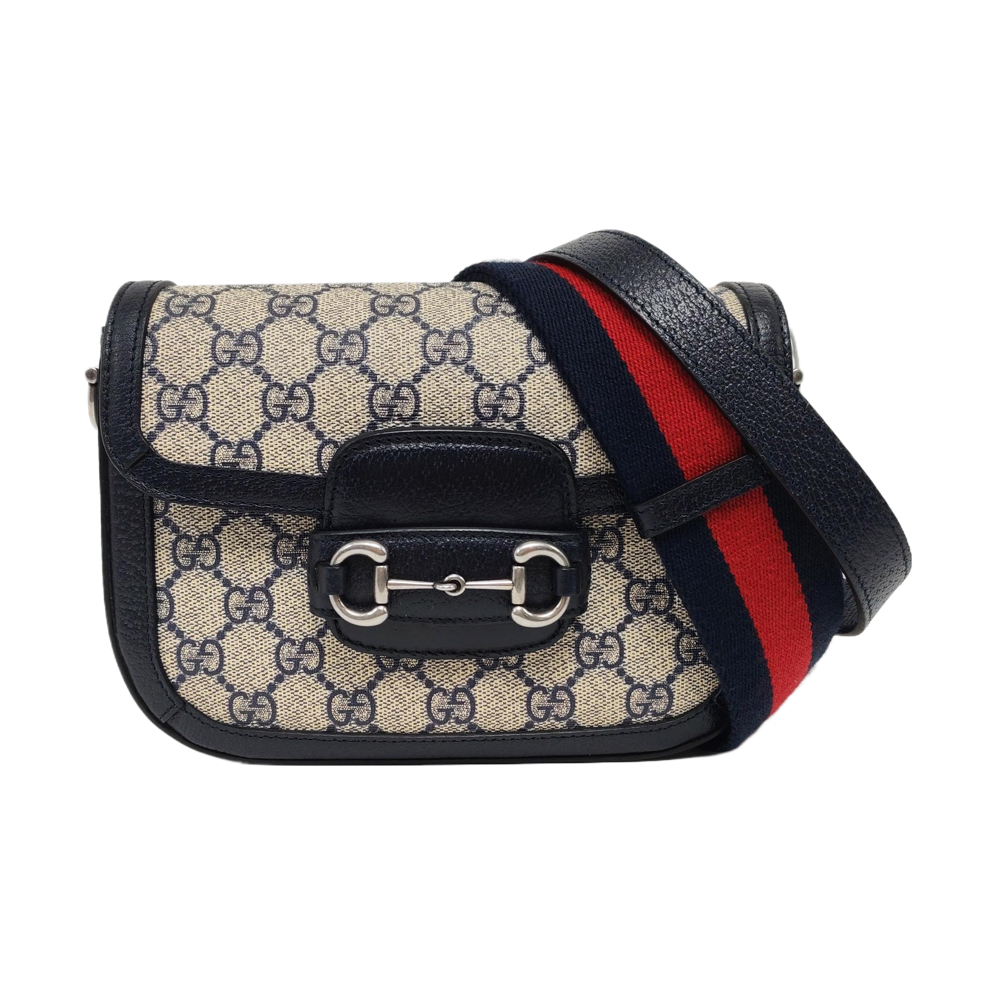 Horsebit 1955 Mini Monogram Coated Canvas Beige