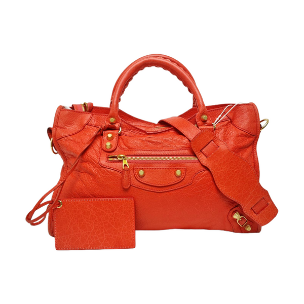 Classic City Medium Lambskin Orange