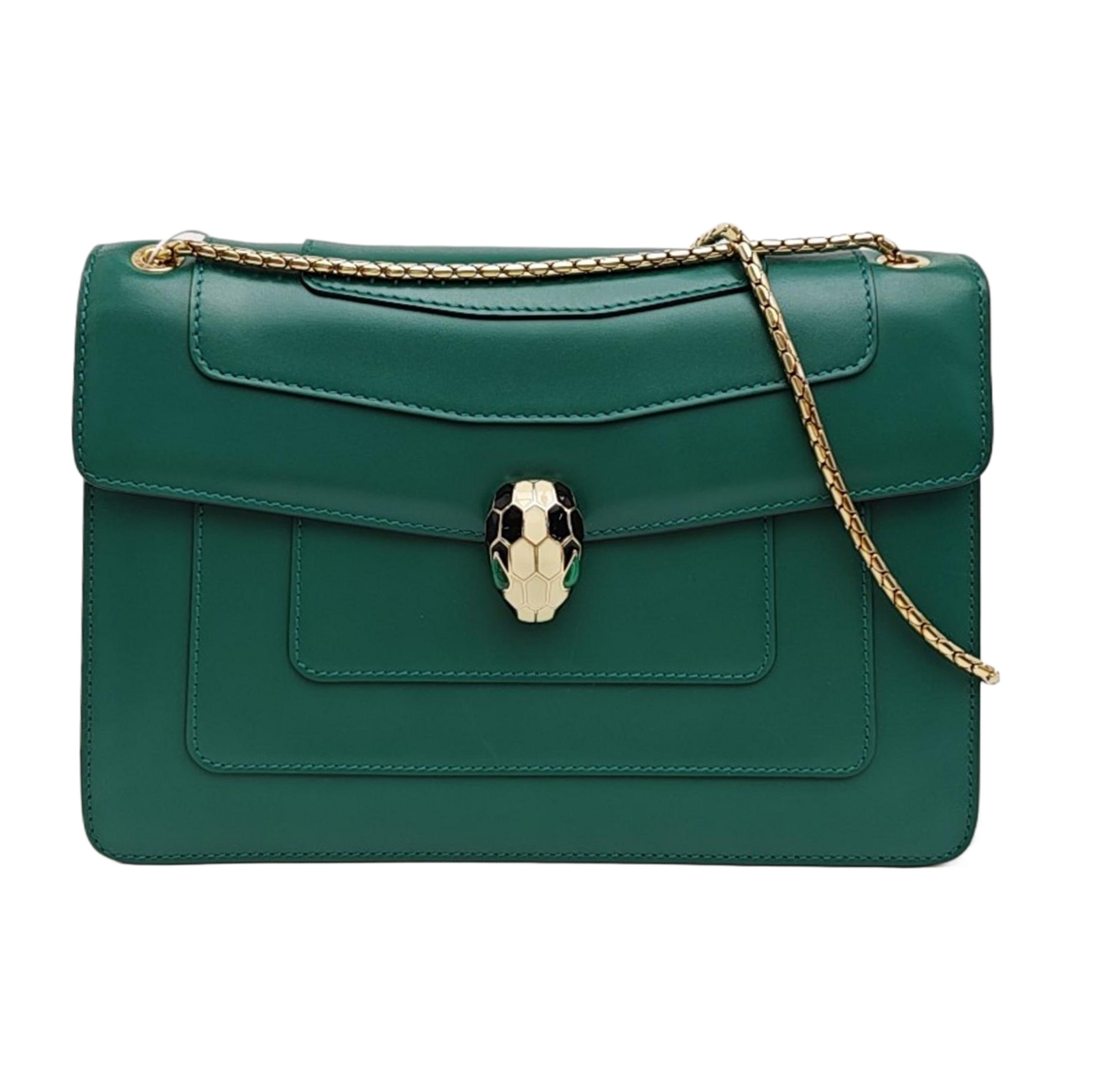 SERPENTI FOREVER Medium Calfskin Green