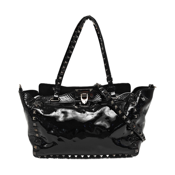 Rockstud Small Patent Leather Black
