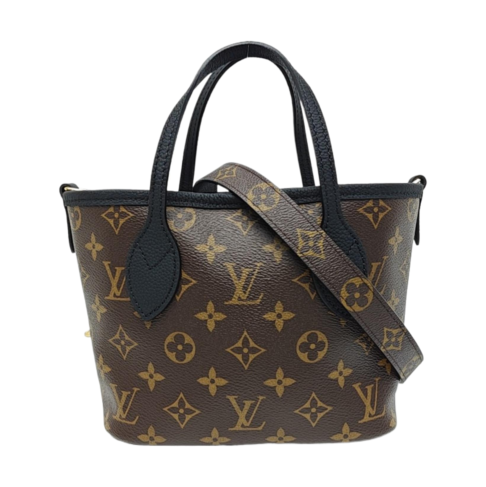 NEVERFULL INSIDE OUT BB Monogram Coated Canvas Black