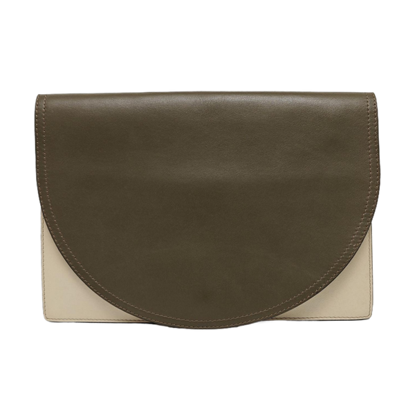 Calfskin Clutch Brown