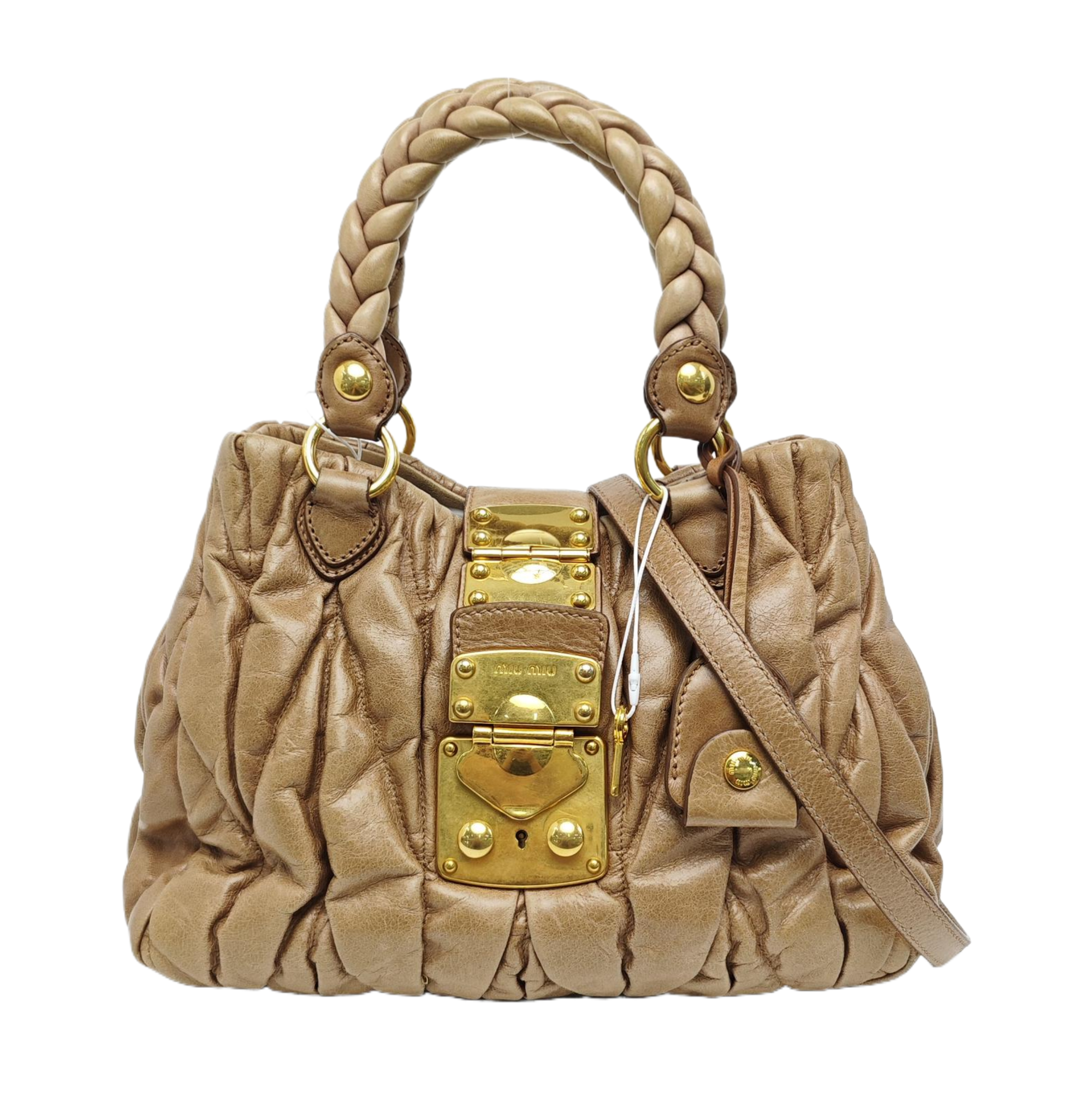 Calfskin Shoulder Bag Brown