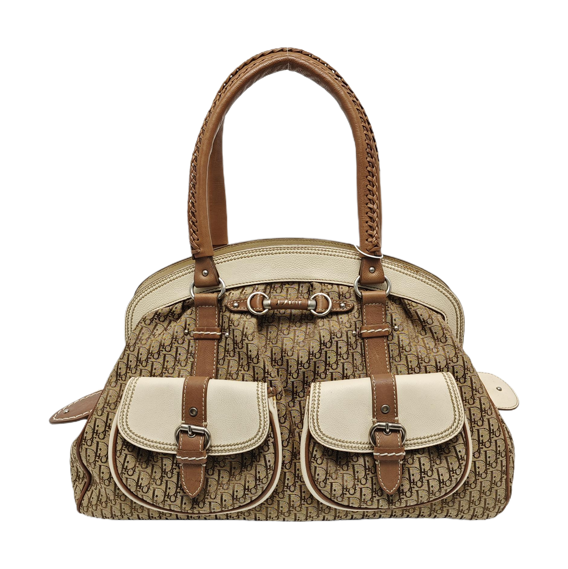 Canvas Top Handle Bag Brown