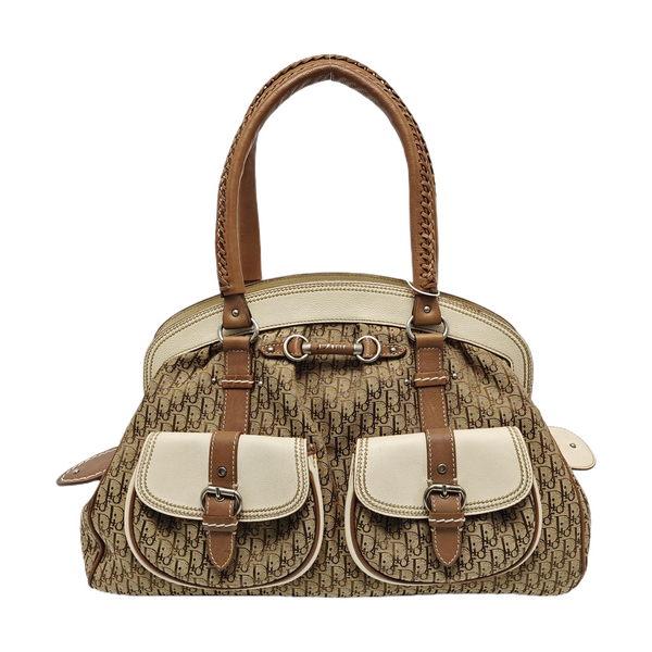 Canvas Top Handle Bag Brown