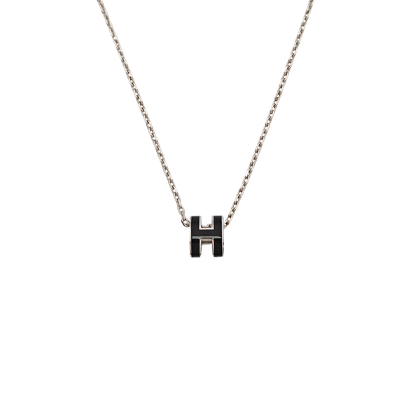 Pop H Metal Silver Necklace