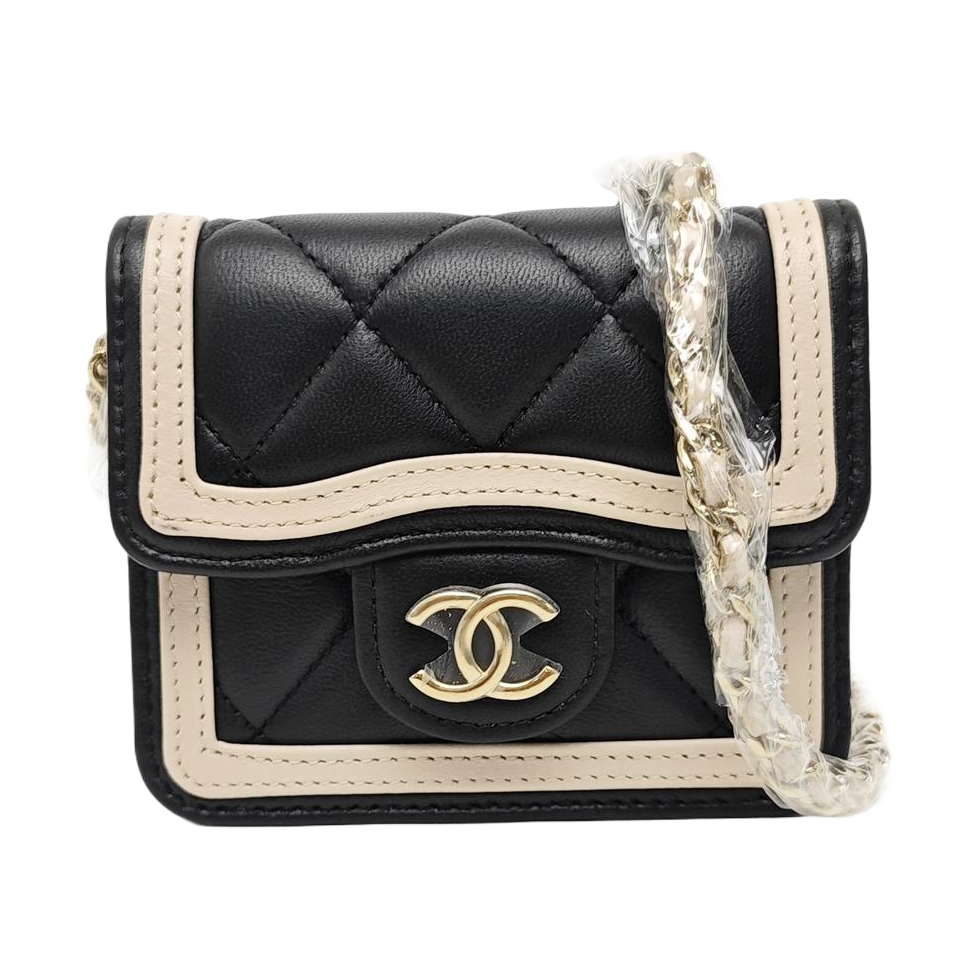 DIANA CC Mini Quilted Lambskin Black
