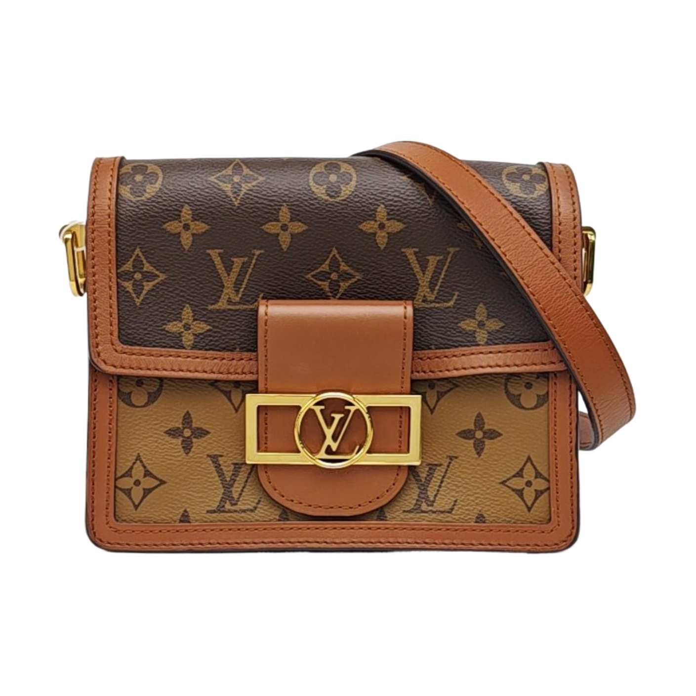 DAUPHINE Mini Monogram Coated Canvas Brown