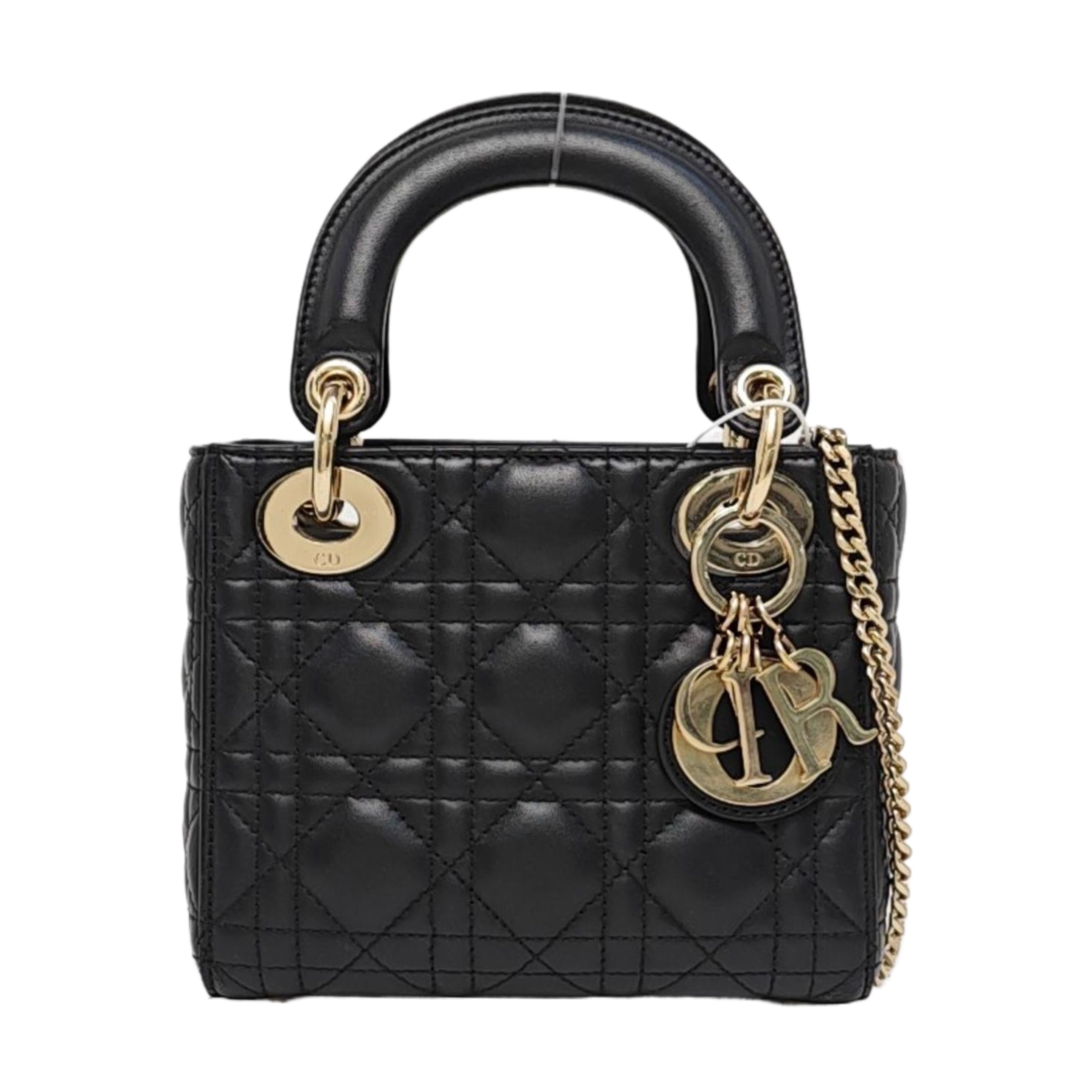Lady Dior Mini Cannage Lambskin Black