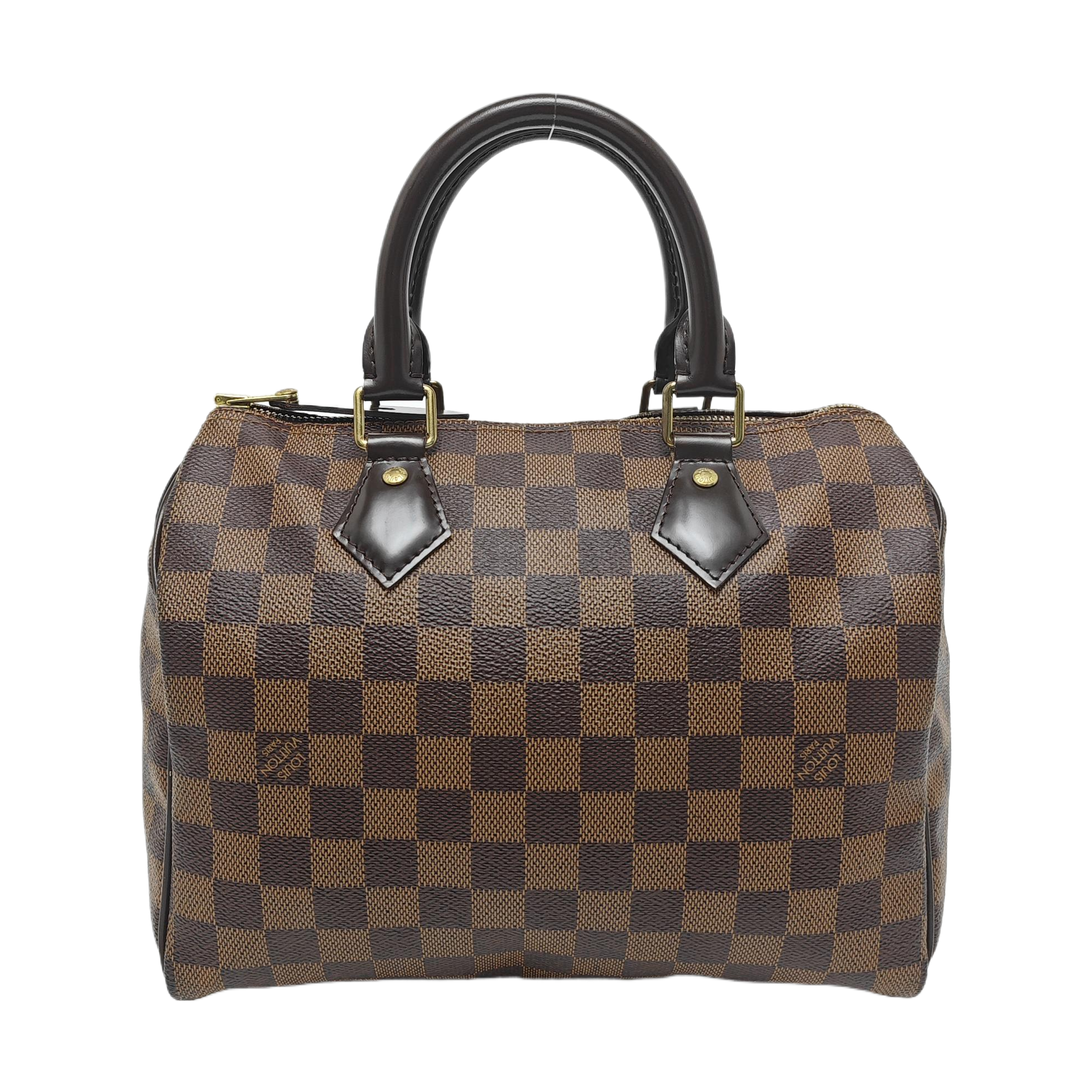 SPEEDY 25 Damier Ebene Coated Canvas Brown