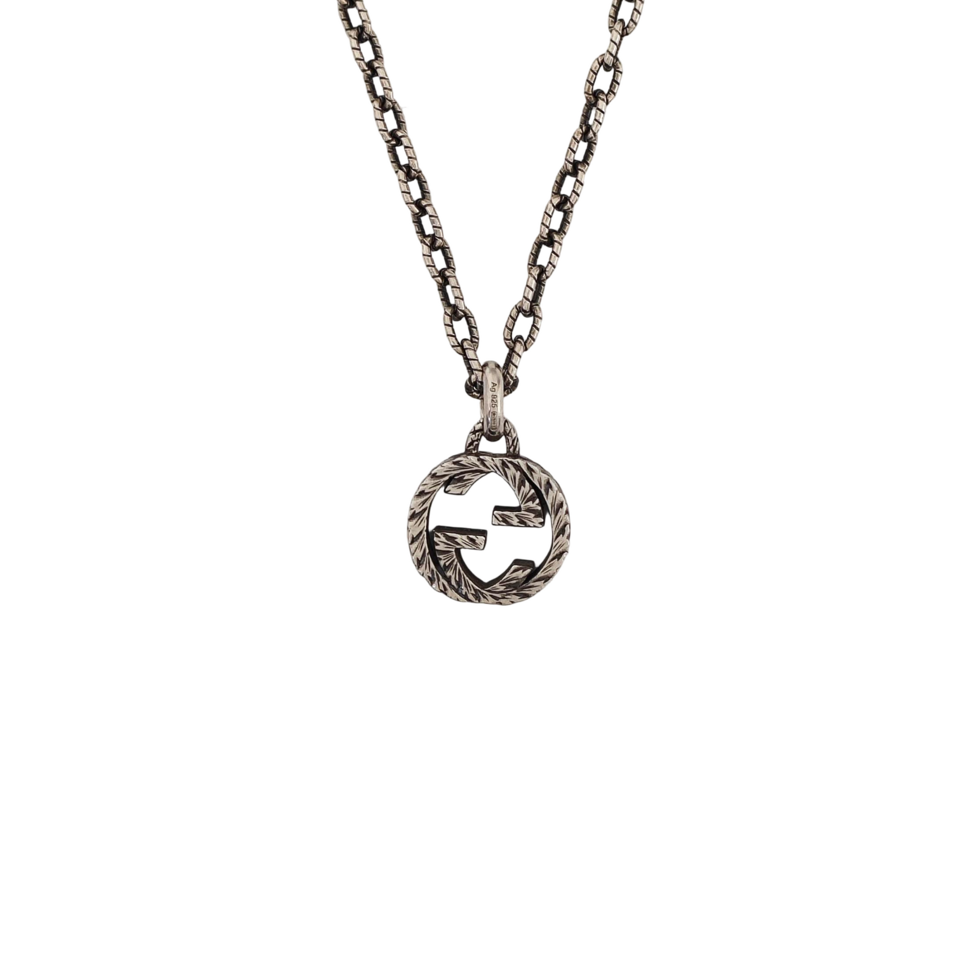 Interlocking G 925 Sterling Silver Necklace