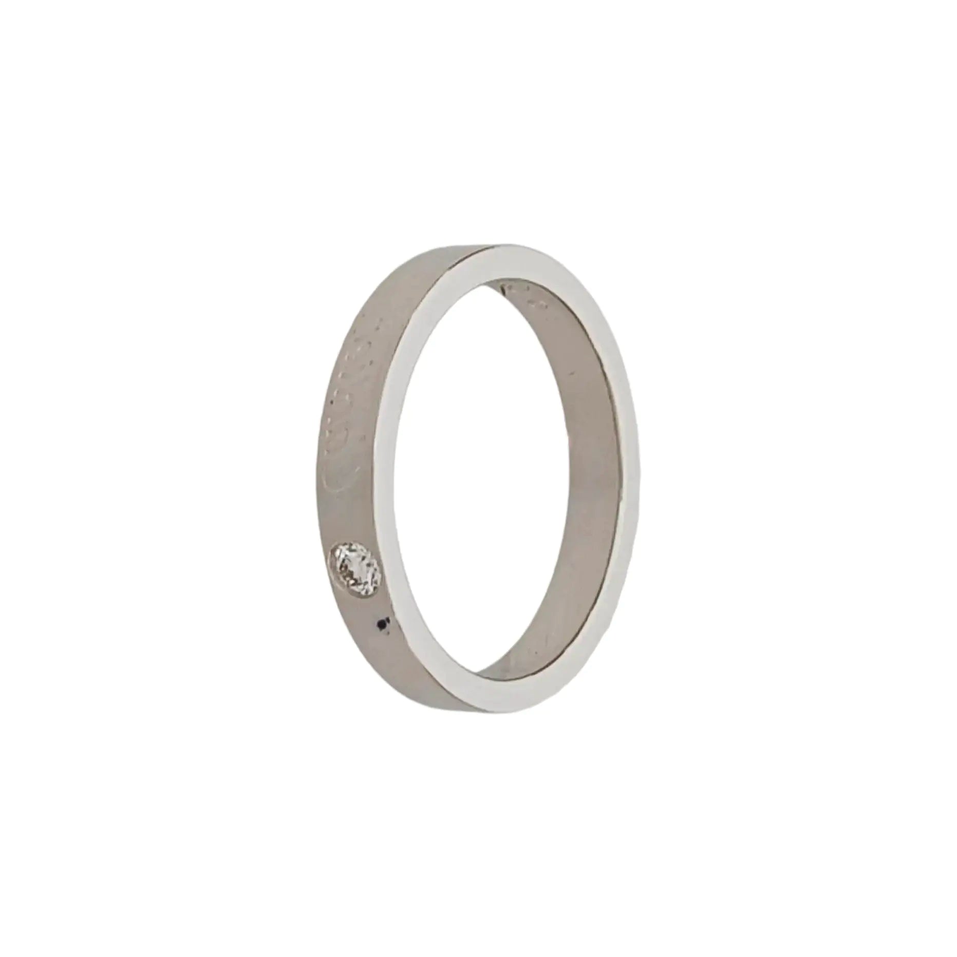C DE CARTIER Platinum 950 Silver Ring EU 50