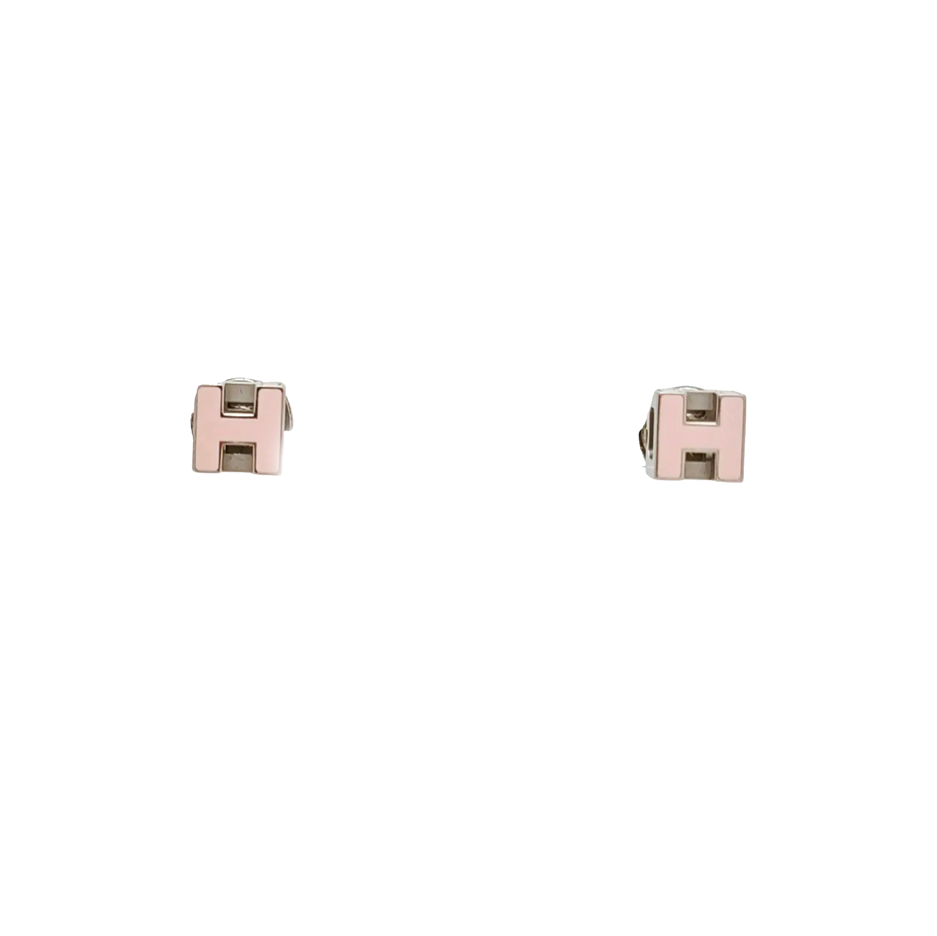 Cage D'h Metal Silver Stud Earrings
