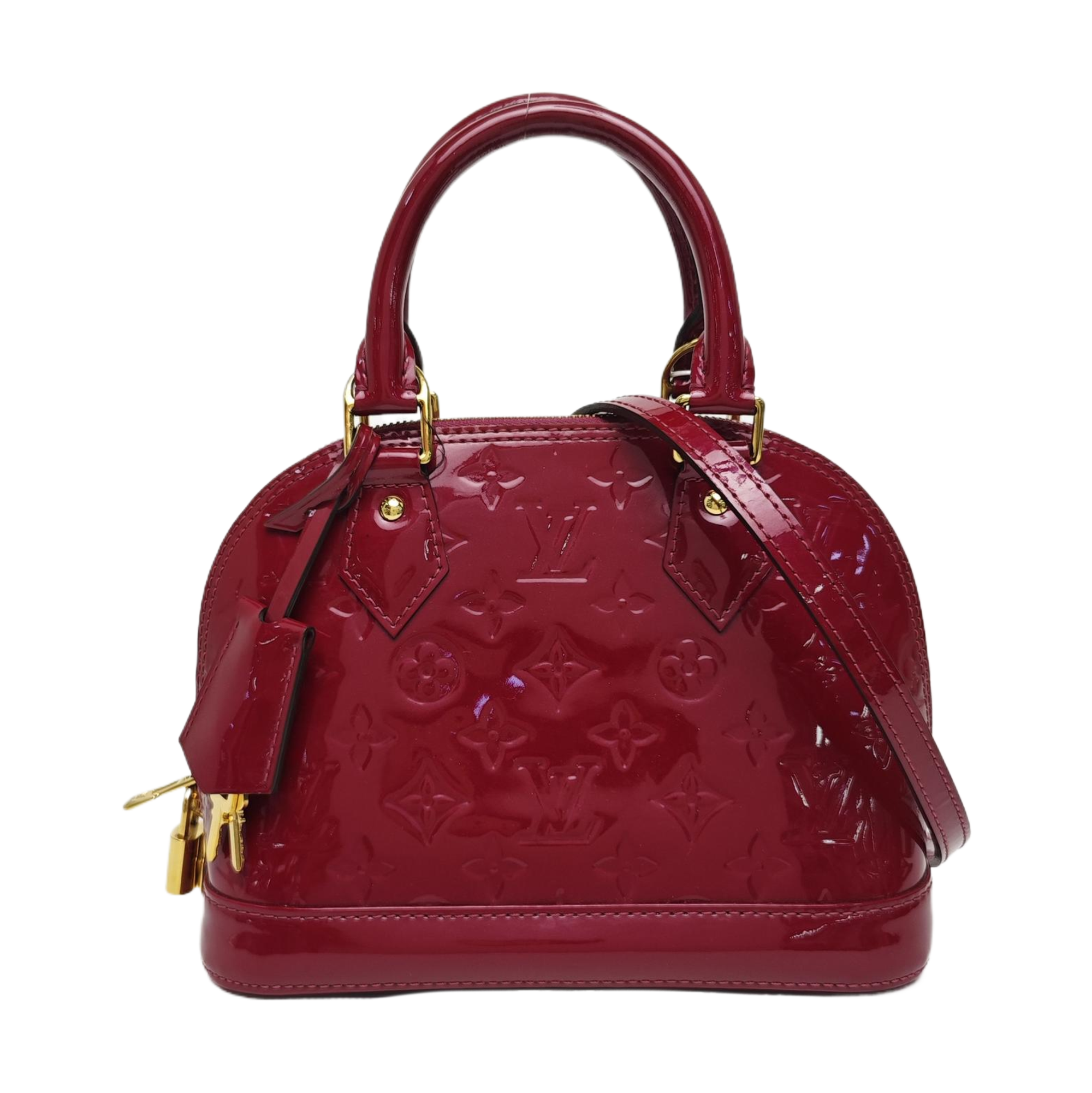 ALMA BB Monogram Patent Leather Red