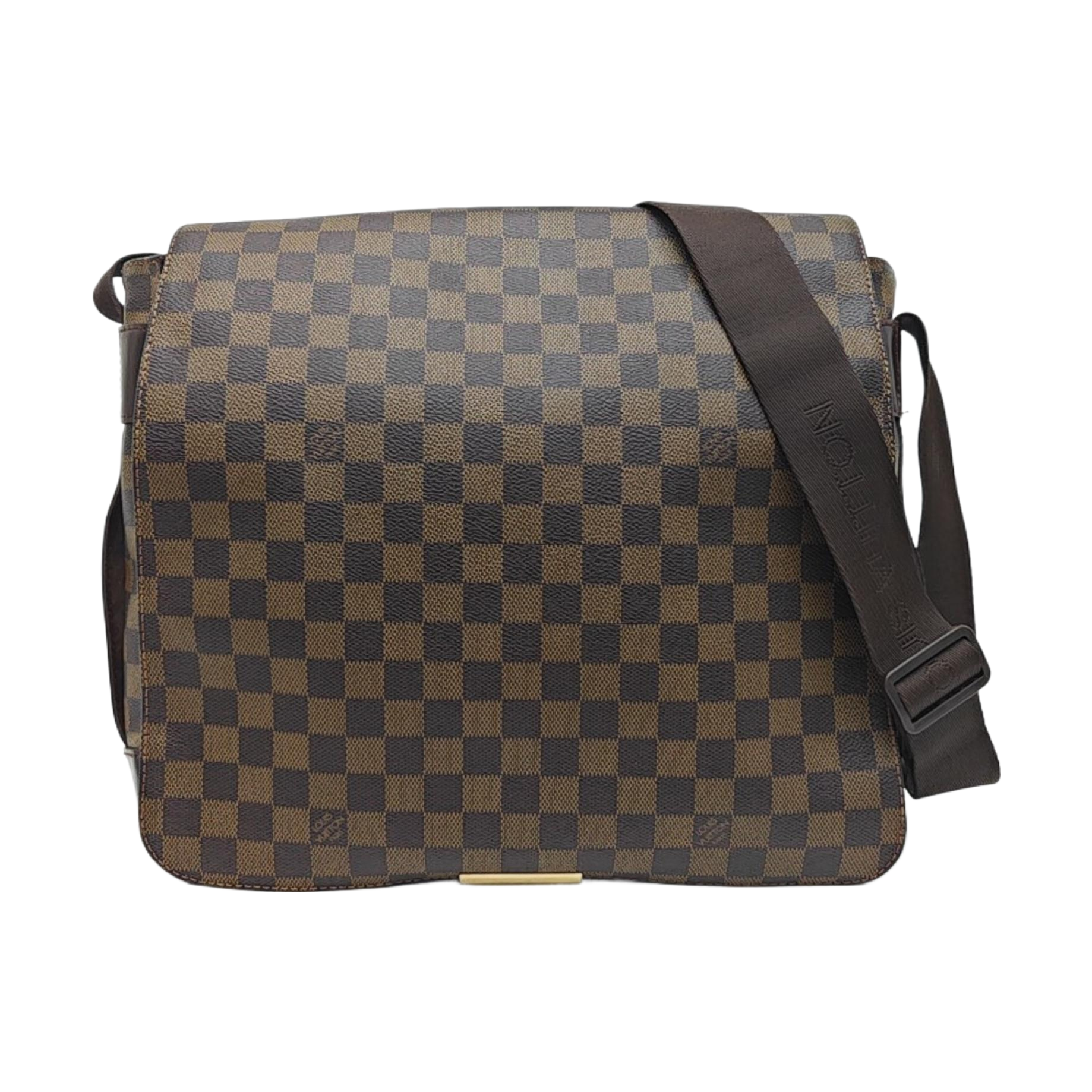 BASTILLE Damier Ebene Coated Canvas Brown