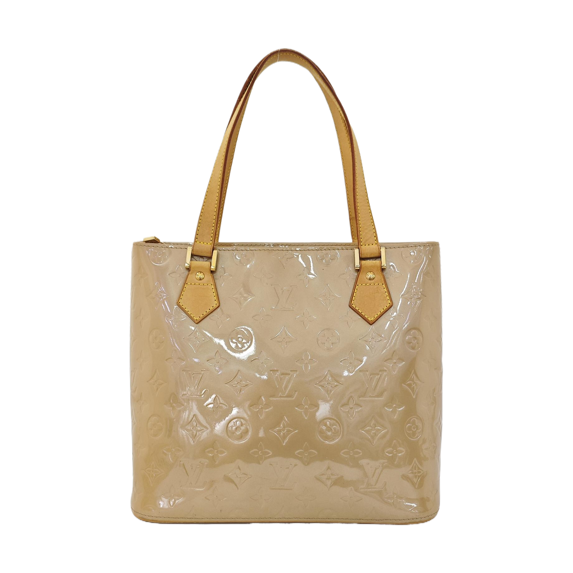 HOUSTON Monogram Patent Leather Beige