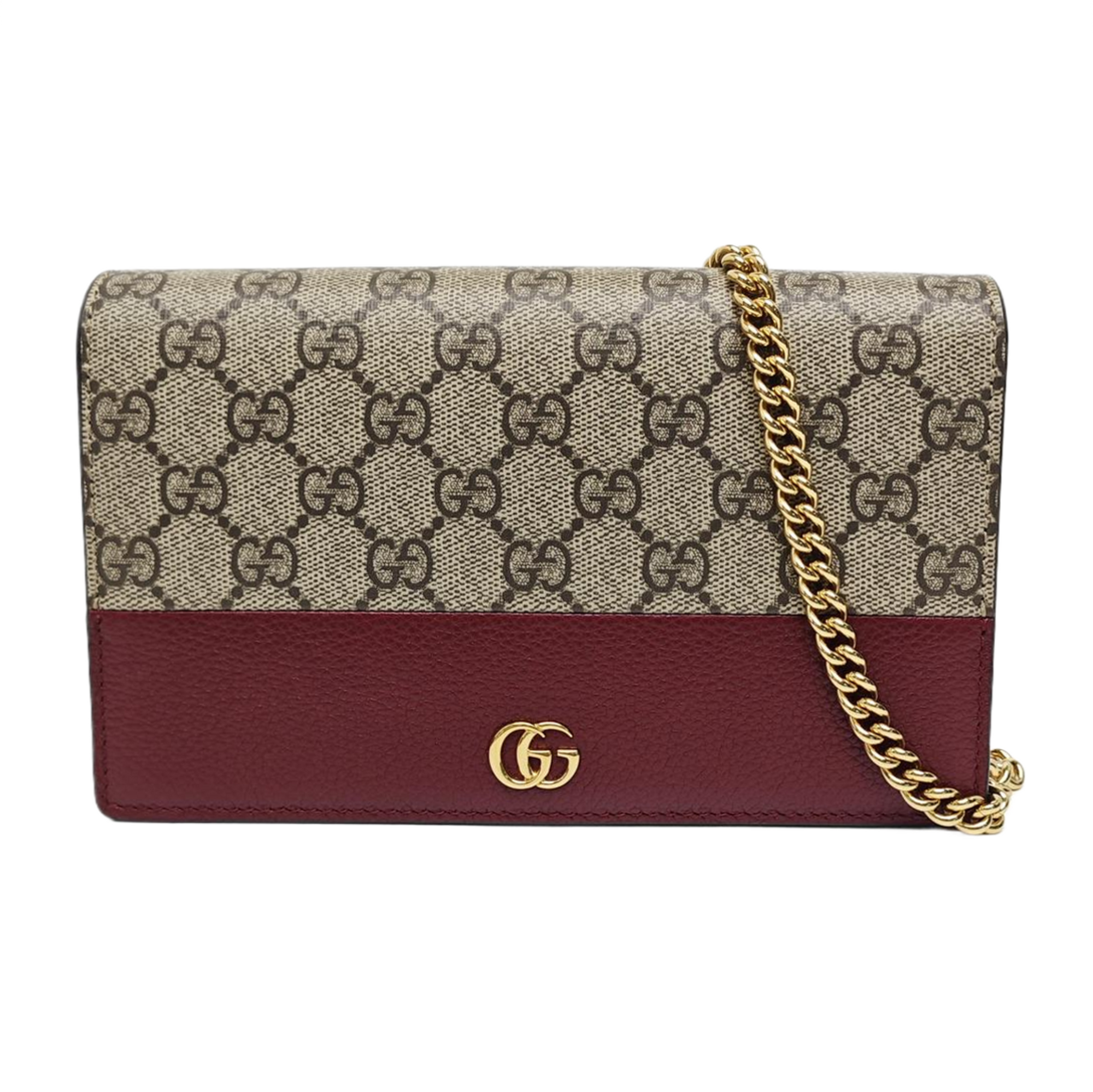 GG Marmont Small Monogram Coated Canvas Gray