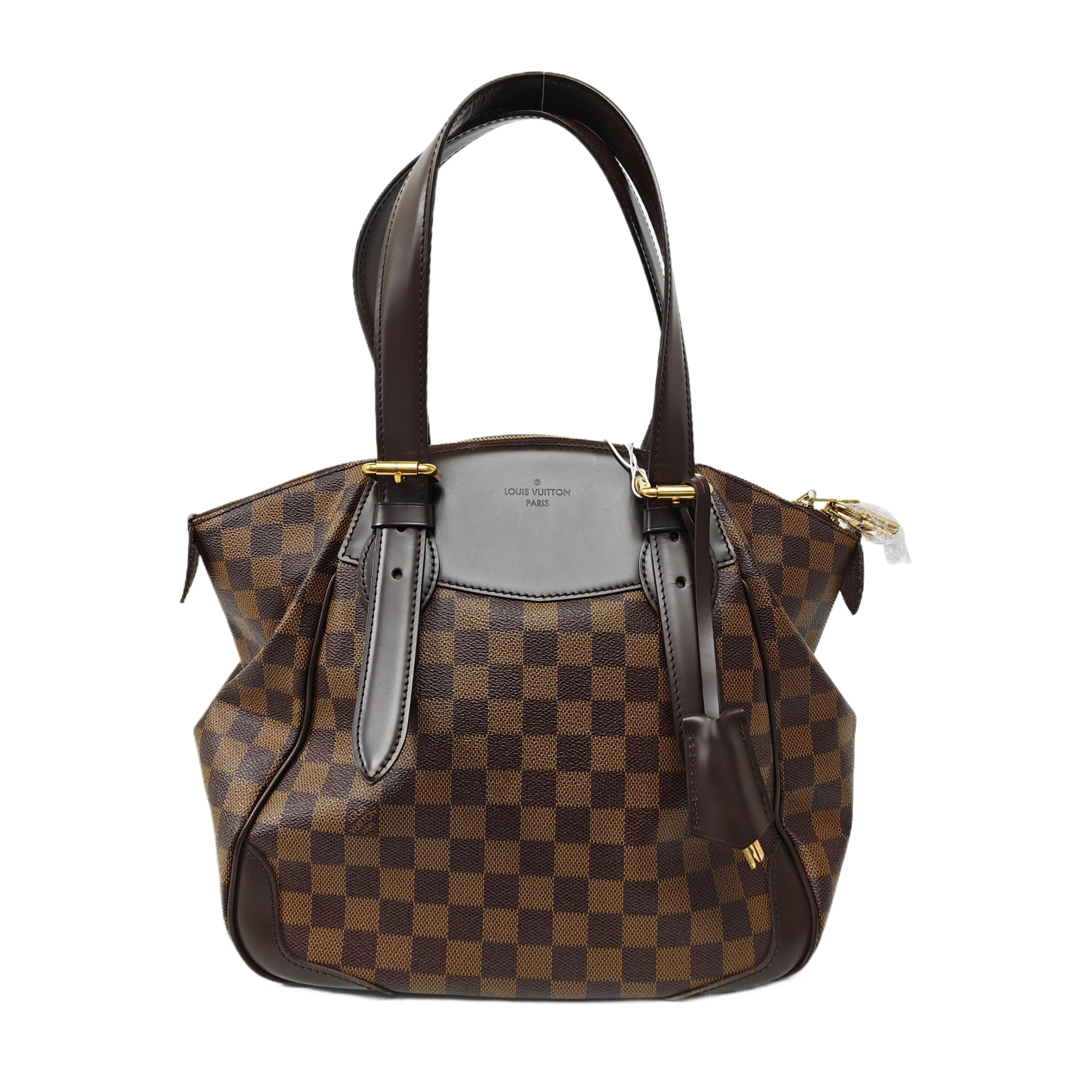 VERONA MM Damier Ebene Coated Canvas Brown