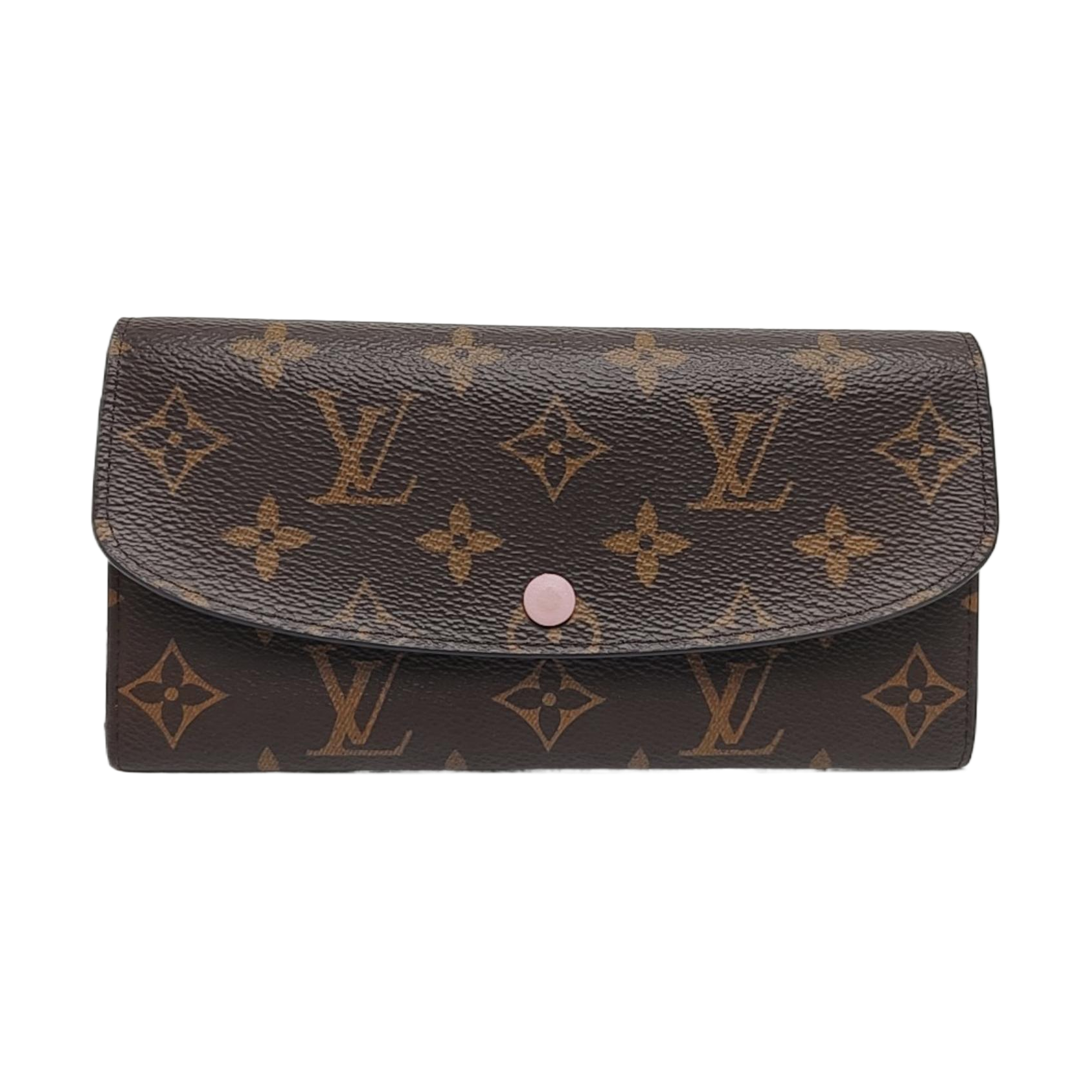 EMILIE Monogram Coated Canvas Brown Wallet