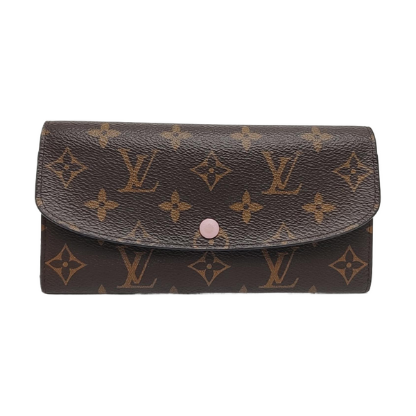 EMILIE Monogram Coated Canvas Brown Wallet