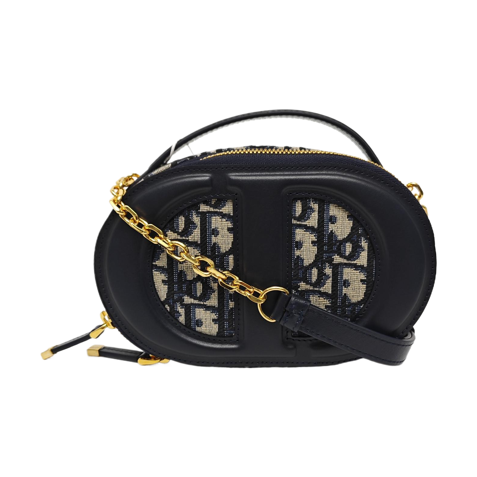 Oblique Fabric Shoulder Bag Blue