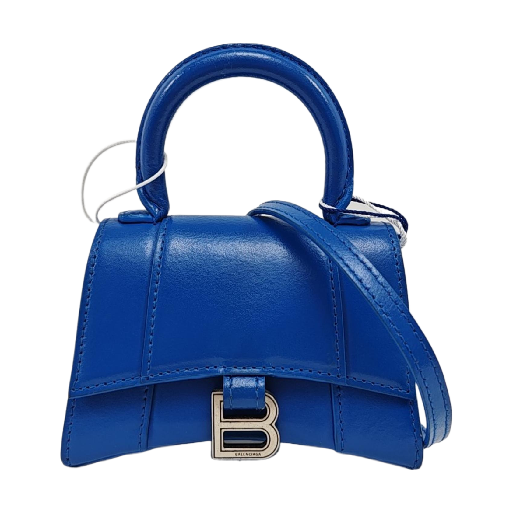 Authenticated pre-owned  Hourglass Mini Calfskin Blue - Shoulder Bag at Looply