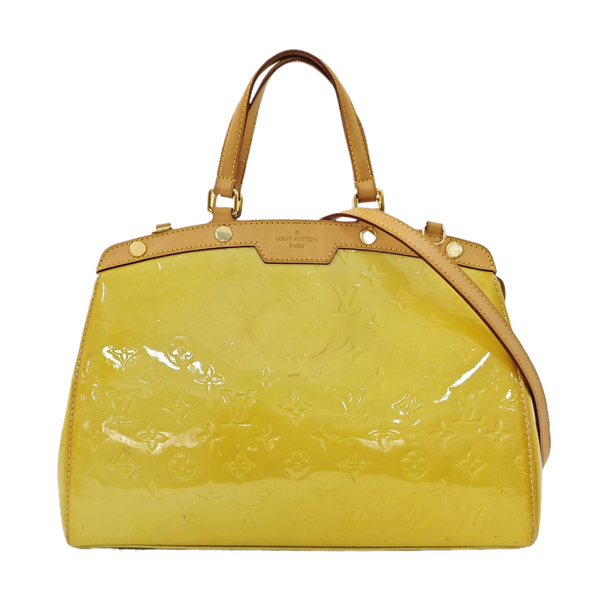 BREA MM Monogram Patent Leather Yellow