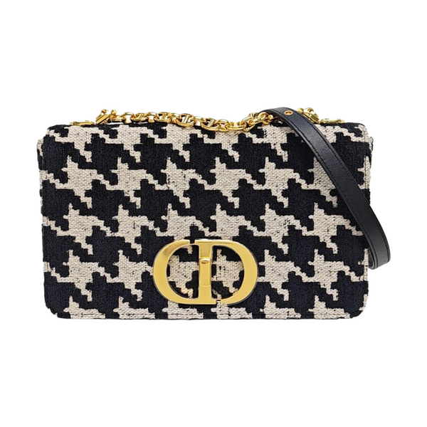 Authenticated pre-owned  Dior Caro Medium Canvas Black - Shoulder Bag at Looply