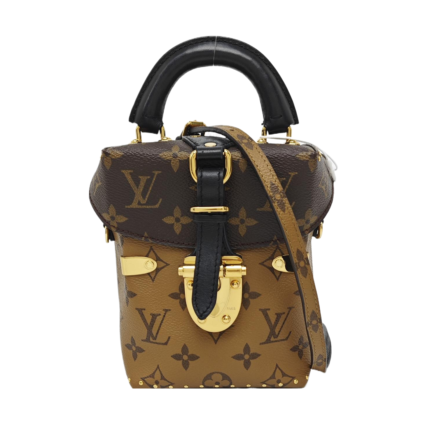 Monogram Coated Canvas Shoulder Bag Brown