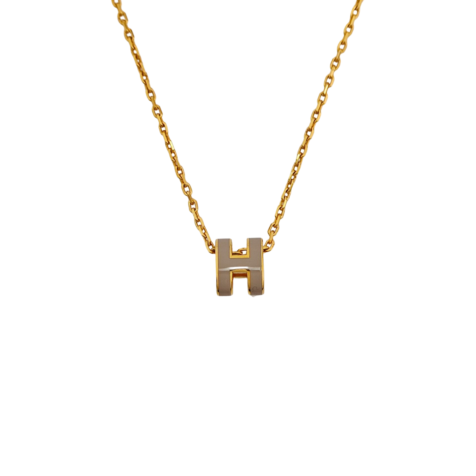 Pop H Metal Gold Necklace