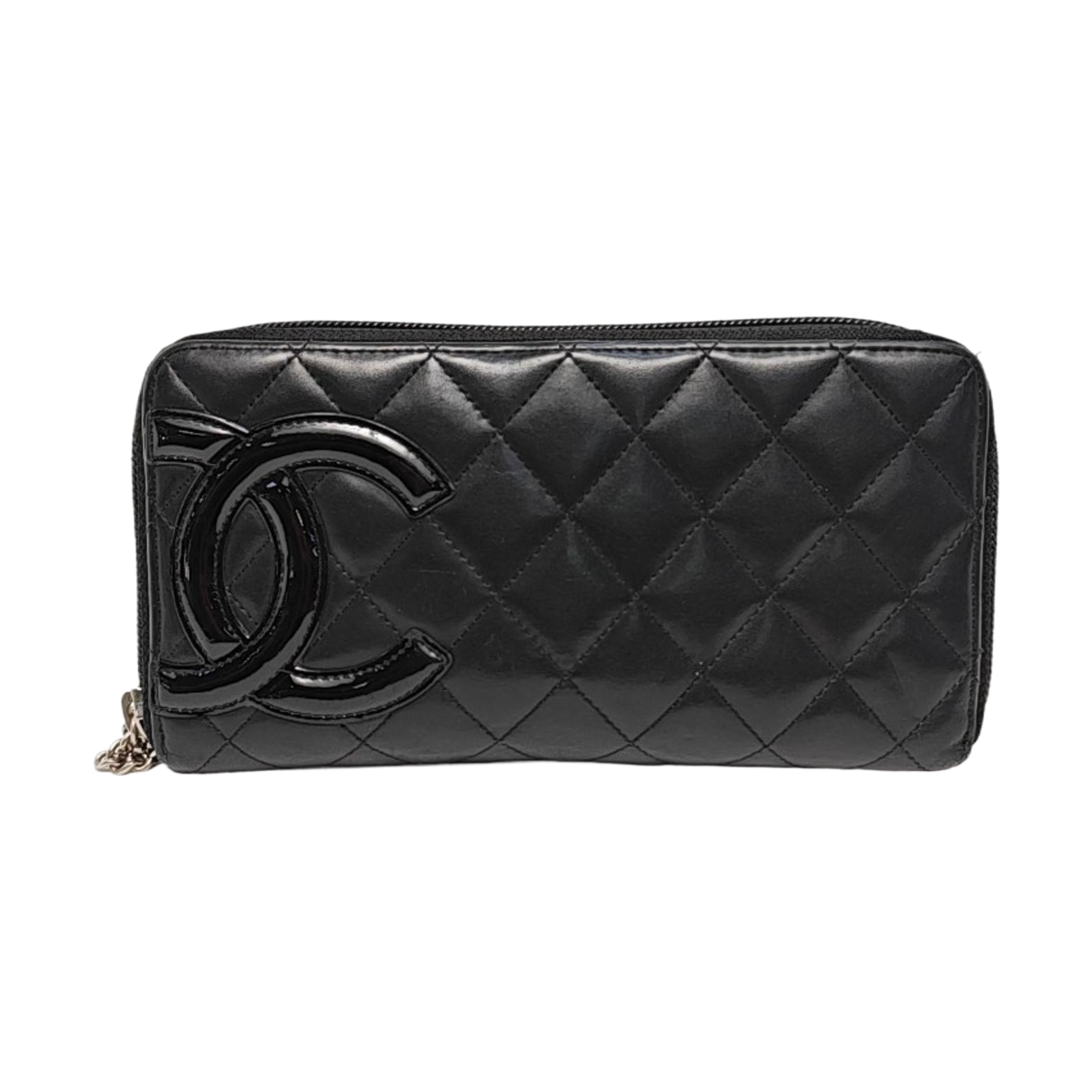 Authenticated pre-owned  CAMBON Quilted Calfskin Black - Clutch at Looply