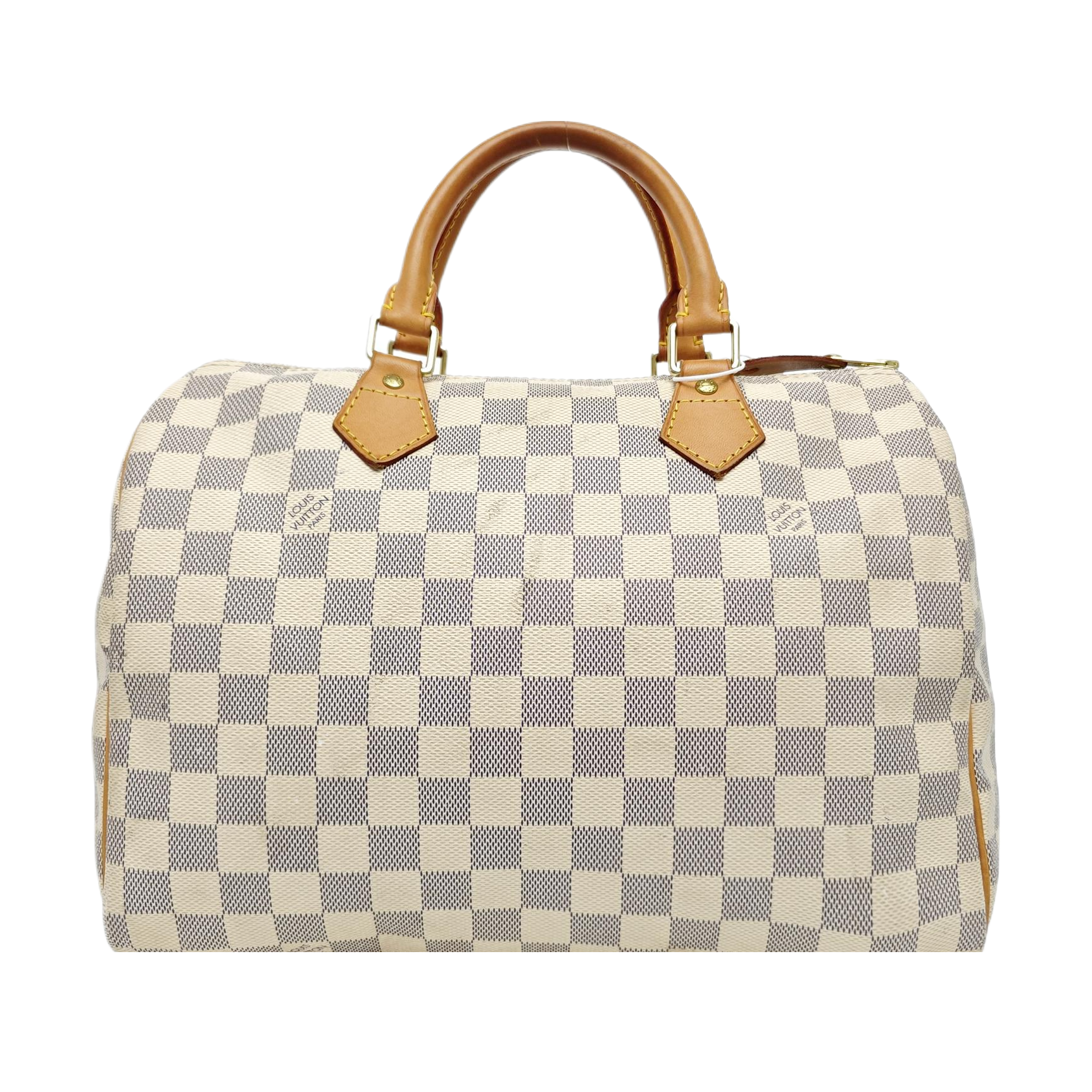 SPEEDY 30 Damier Azur Coated Canvas White
