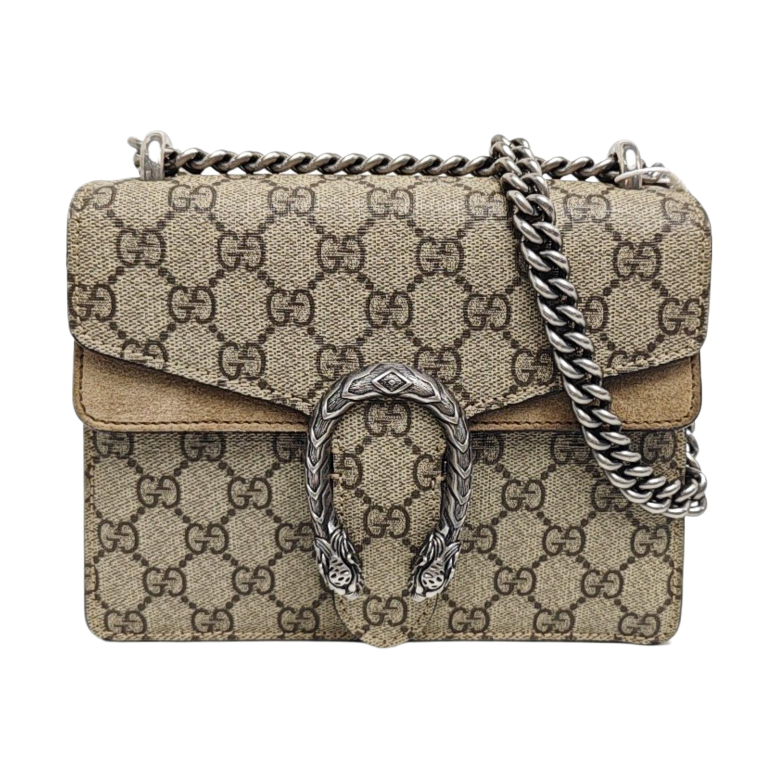 Dionysus Mini Monogram Coated Canvas Beige