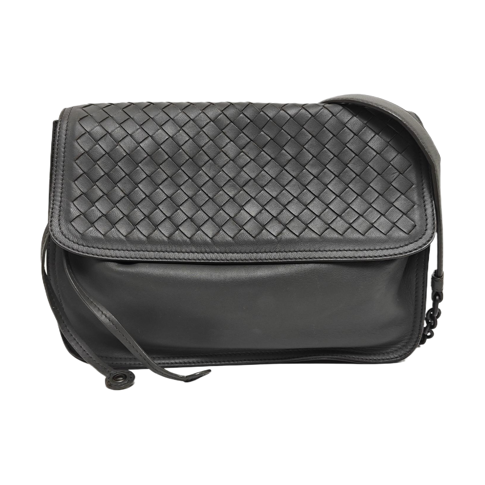 Calfskin Shoulder Bag Gray
