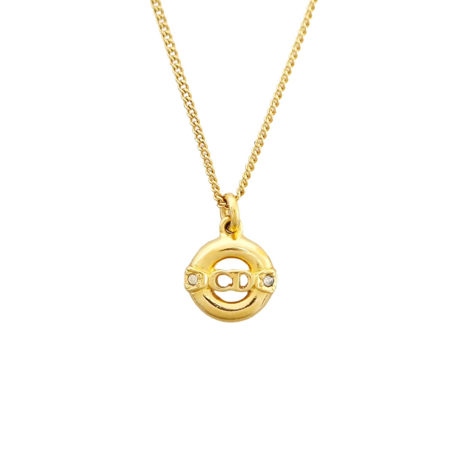 Petit CD Metal Gold Necklace