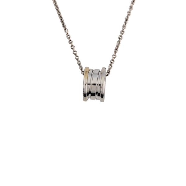B.ZERO1 18k White Gold Silver Necklace
