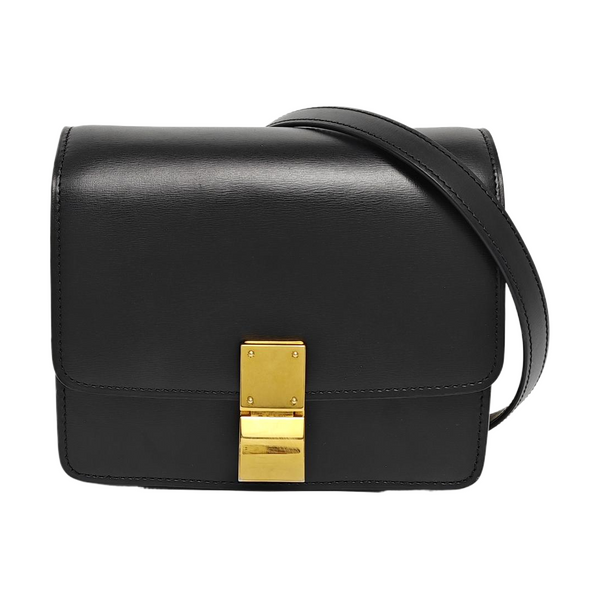 Authenticated pre-owned  CLASSIC BOX Mini Calfskin Black - Shoulder Bag at Looply
