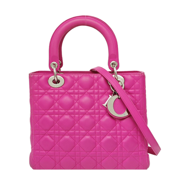 Lady Dior Medium Cannage Lambskin Red