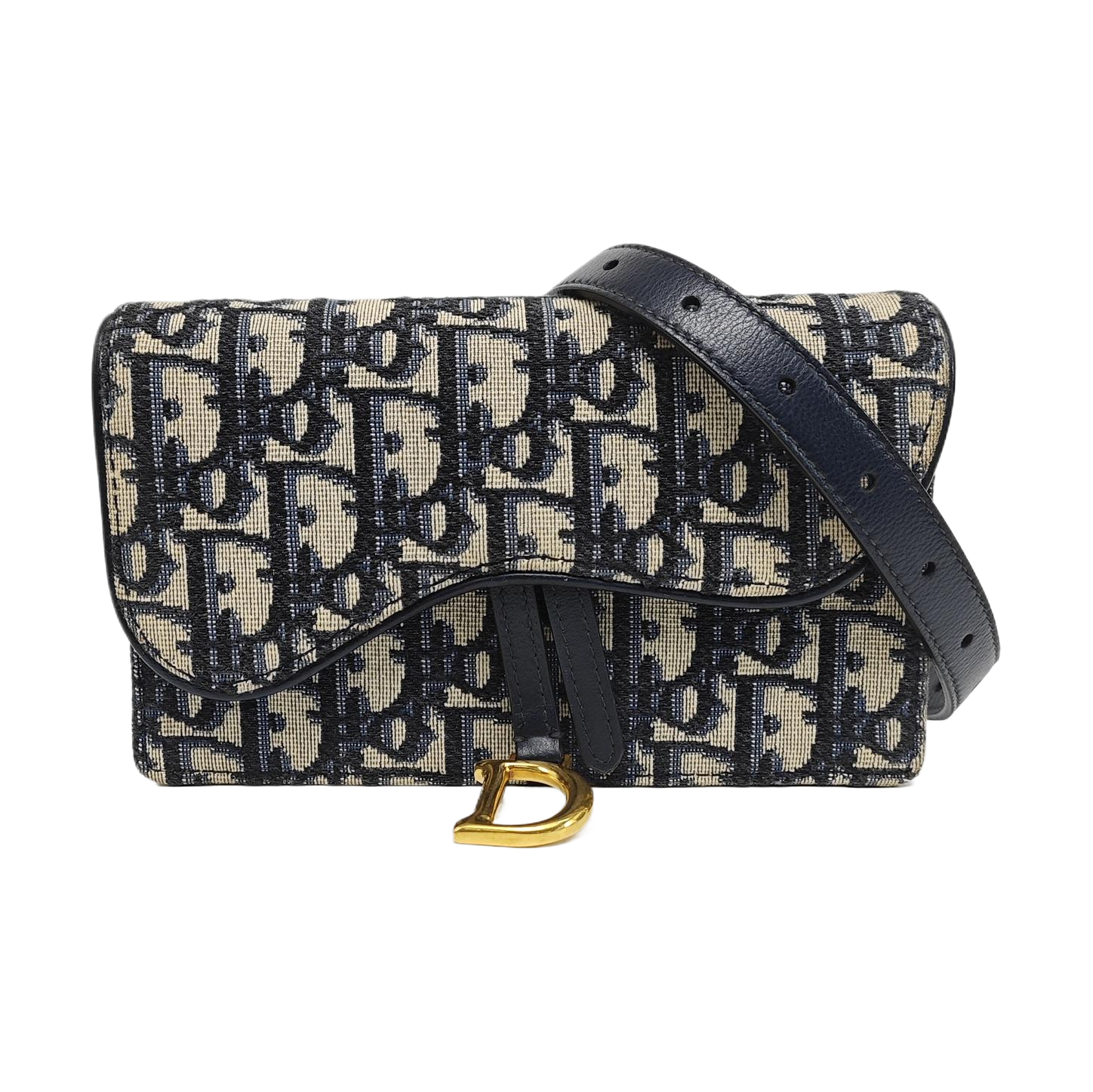 Saddle Mini Oblique Canvas Blue